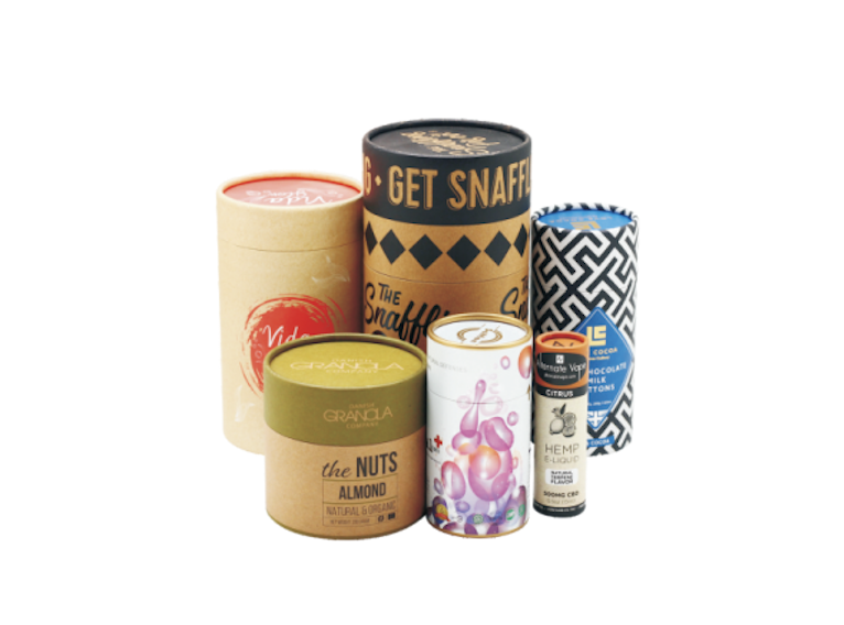 Eco kraft paper tube packaging for tea and food products