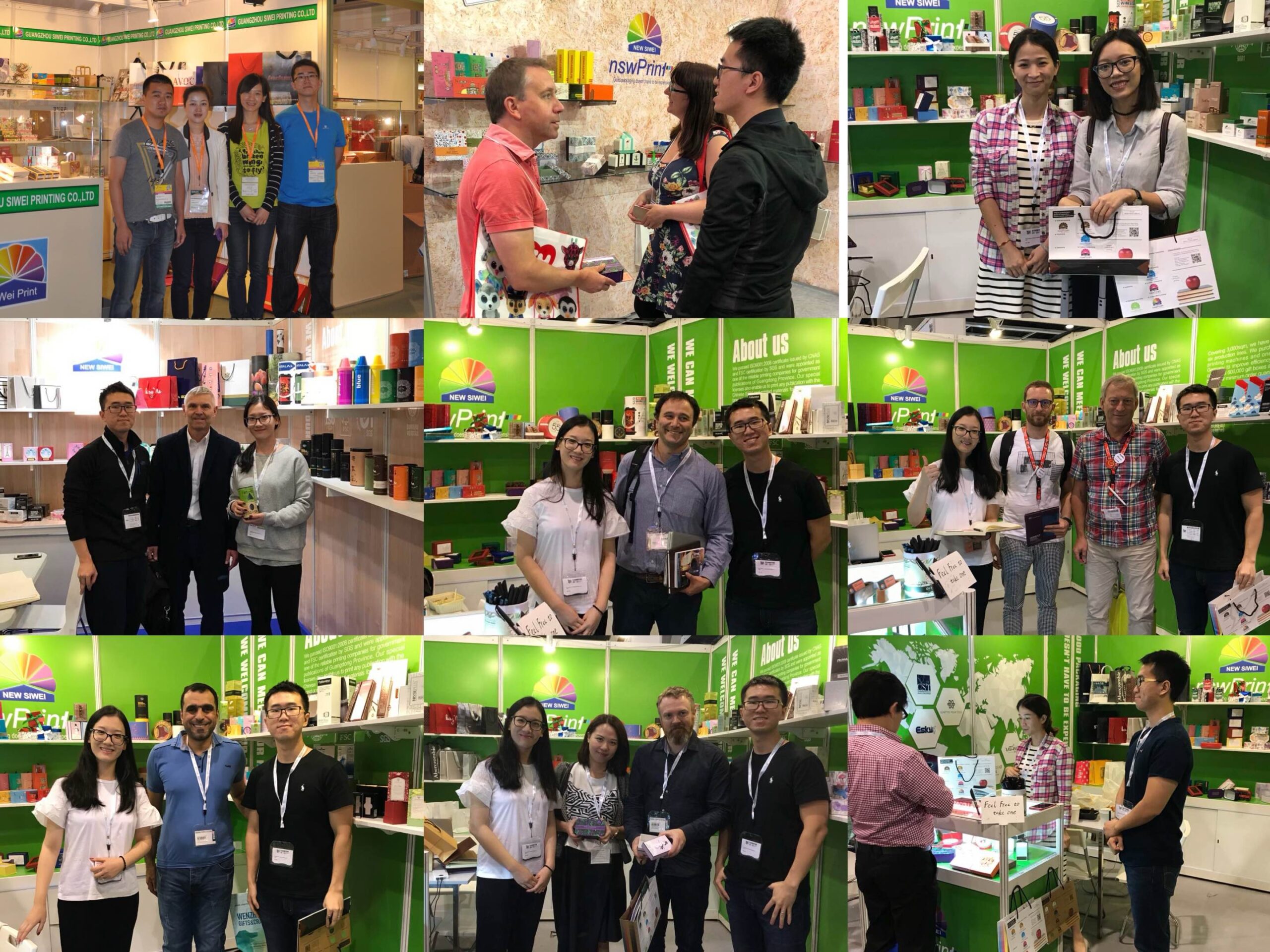 Our booth at Hong Kong Gifts and Premium Fair displaying premium paper packaging